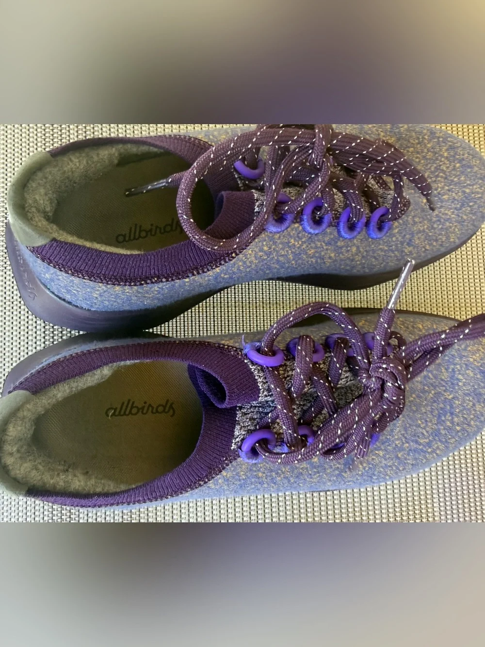 allbirds women’s size 9 Purple Knit Lace-Up Sneakers
